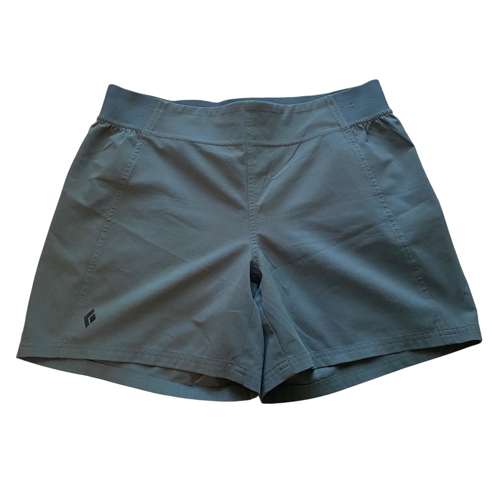 Black Diamond Climbing Shorts Women Small Slate Blue Live Climb Repeat Athletic